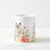 Katten in een tuin van de Mok van wilde bloemen (Center)