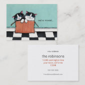 Katten in een verpakkingsdoos | We hebben onze aan Visitekaartje (Voorkant / Achterkant)