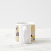 Katten in Egyptische stijl, keramische cappuccino- Espresso Kop (Achterkant)