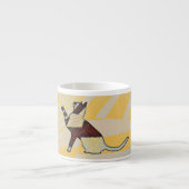 Katten in Egyptische stijl, keramische cappuccino- Espresso Kop (Voorkant)