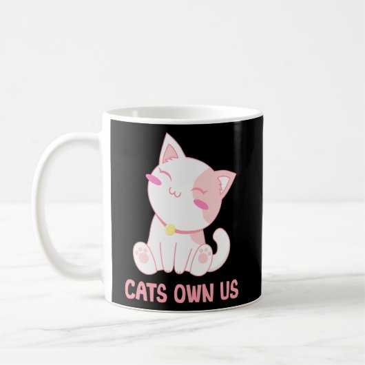 Katten in eigen land Funny Cat Lover Humor Kitten Koffiemok (Links)