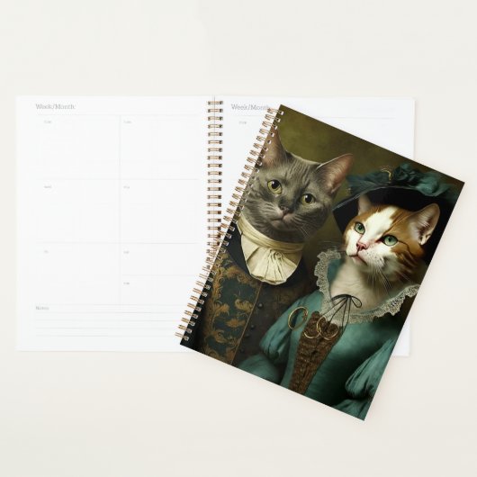 Katten in Fancy kleding grillig Planner (Display)