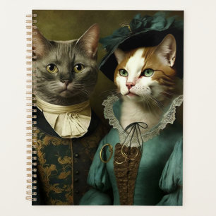 Katten in Fancy kleding grillig Planner