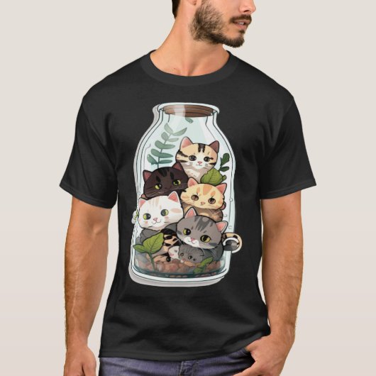 Katten In Fles T-shirt (Voorkant)