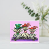 Katten in Funny Petten Briefkaart (Staand voorkant)