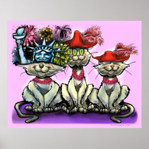 Katten in Funny Petten Poster