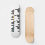 Katten in glazen rolkarton persoonlijk skateboard (Voorkant)