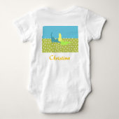 Katten in het gras Baby bodysuit (Achterkant)