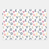 Katten in het liefdespatroon inpakpapier vel (Voorkant 2)