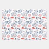 Katten in het liefdespatroon inpakpapier vel (Voorkant)