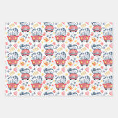 Katten in het liefdespatroon inpakpapier vel (Voorkant 3)