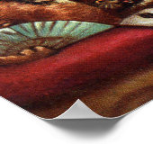 Katten in het theater voor Kerstmis, Louis Wain Poster (Hoek)