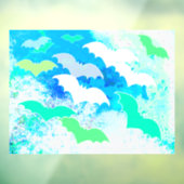 Katten in het vliegveld blauw raamsticker (Vel 3)