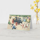  katten in het Wenskaart van de bruiloft Kaart (Gele Bloem)