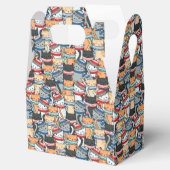 Katten in het wintersportief en het Pet Patroon Bedankdoosjes (Geopend)