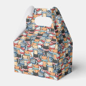 Katten in het wintersportief en het Pet Patroon Bedankdoosjes (Voorkant Zijde)