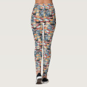 Katten in het wintersportief en het Pet Patroon Leggings (Achterkant)