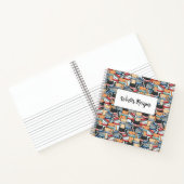 Katten in het wintersportief en het Pet Patroon Notitieboek (Binnen)