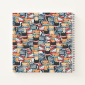 Katten in het wintersportief en het Pet Patroon Notitieboek (Achterkant)