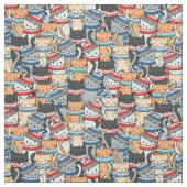 Katten in het wintersportief en het Pet Patroon Stof (Swatch)