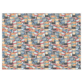 Katten in het wintersportief en het Pet Patroon Tafelkleed (Voorkant (Horizontaal))