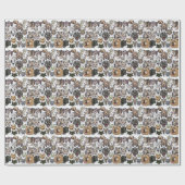 Katten in honden cadeaupapier (Vlak)