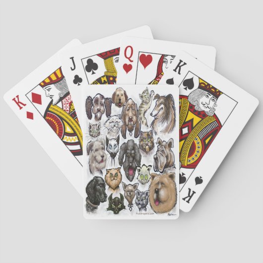 Katten in honden speelkaarten (Achterkant)