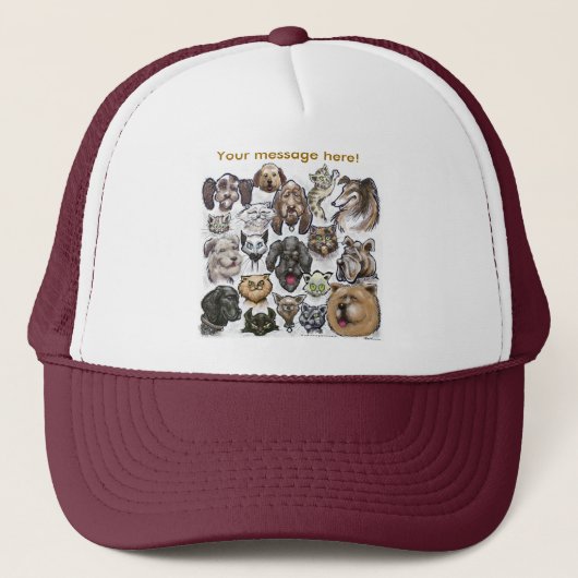 Katten in honden trucker pet (Voorkant)