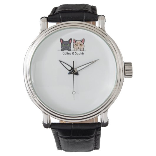 Katten in huis horloge (Voorkant)