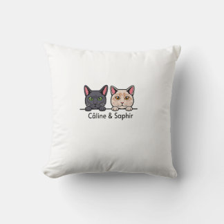 Katten in huis kussen