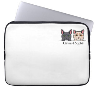 Katten in huis laptop sleeve