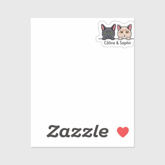 Katten in huis sticker (Vel)