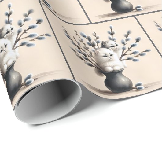 Katten in katjes cadeaupapier (Rol Hoek)