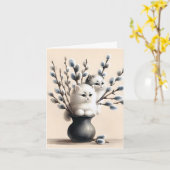 Katten In Kattestaarten Notitiekaart (Gele Bloem)