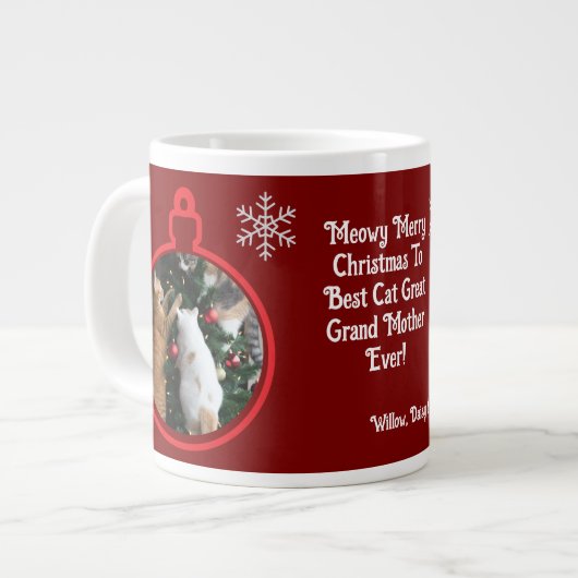 Katten in kerstboom aanpassen speciale mok (Links)