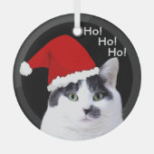 Katten in Kerstmis met Santa Hats Glas Ornament (Voorkant)