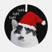 Katten in Kerstmis met Santa Hats Glas Ornament (Achterkant)