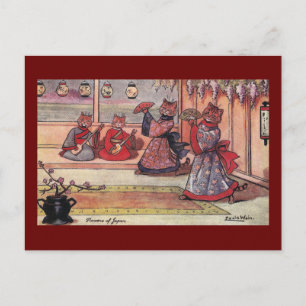 Katten in Kimonos Louis Wain Briefkaart