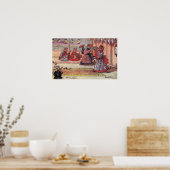 Katten in Kimonos  Louis Wain Poster (Keuken)