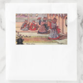 Katten in Kimonos  Louis Wain Rechthoekige Sticker (Tas)