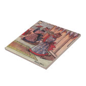 Katten in Kimonos  Louis Wain Tegeltje (Zijkant)