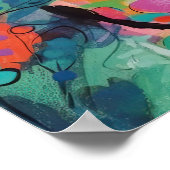 Katten in kleurrijk Abstract Oerwoud Poster (Hoek)