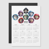 Katten in Kleurrijke Hoodies Circulaire Magneet Ka (Voorkant / Achterkant)