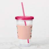 Katten in koffiekopjes acryl drinkbeker (Links)