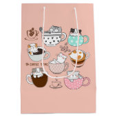 Katten in koffiekopjes medium cadeauzakje (Achterkant)