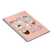 Katten in koffiekopjes notitieboek (Rechterzijde)