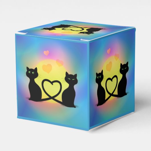Katten in liefde bedankdoosjes (Voorkant Zijde)