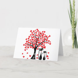 Katten in liefde bedankkaart