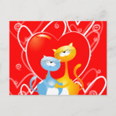 Katten in liefde, briefkaart (Voorkant)