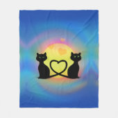 Katten in liefde fleece deken (Voorkant)
